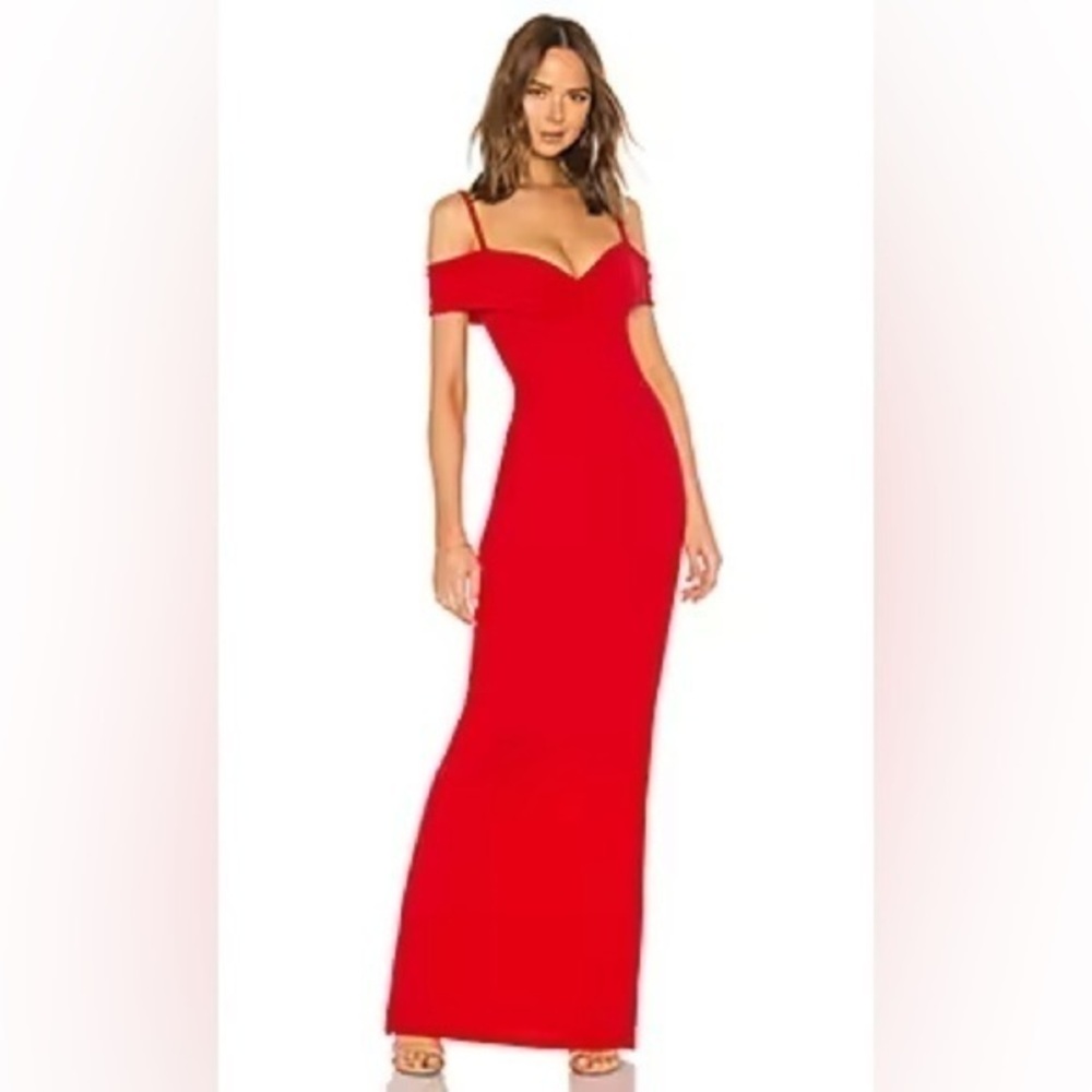 Revolve Phoenix long maxi Gown holiday formal dress Size S Red classic NWT - Picture 2 of 12
